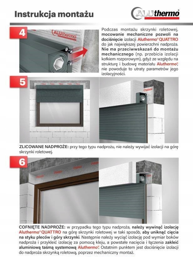 Aluthermo Quattro 1m2- Izolacja nadproży Waga produktu z opakowaniem jednostkowym 1 kg