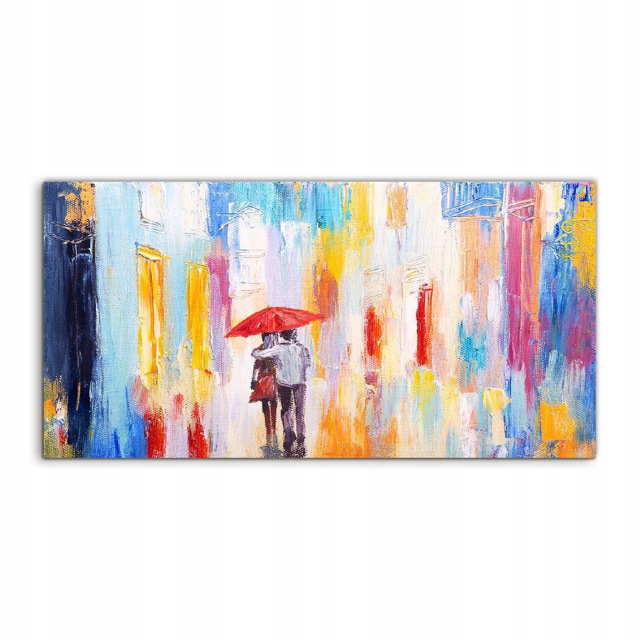 Akrylový obraz 120x60 nástěnný Pár Abstrakce Deštník