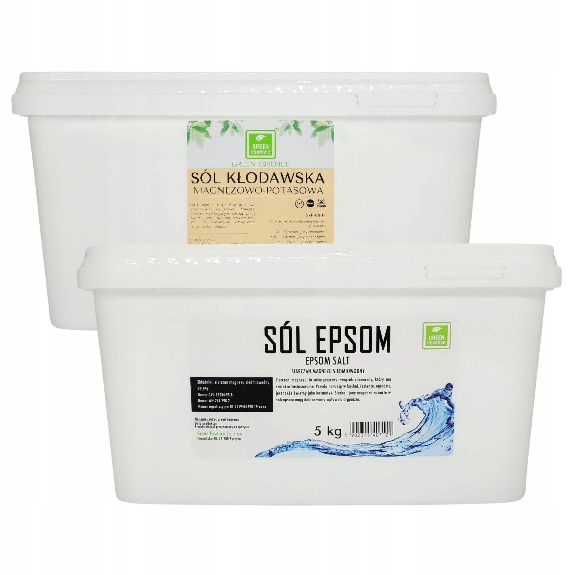 Kłodawska Sůl A Epsom hořčíkovo-draselná síran hořečnatý sada kbelíků