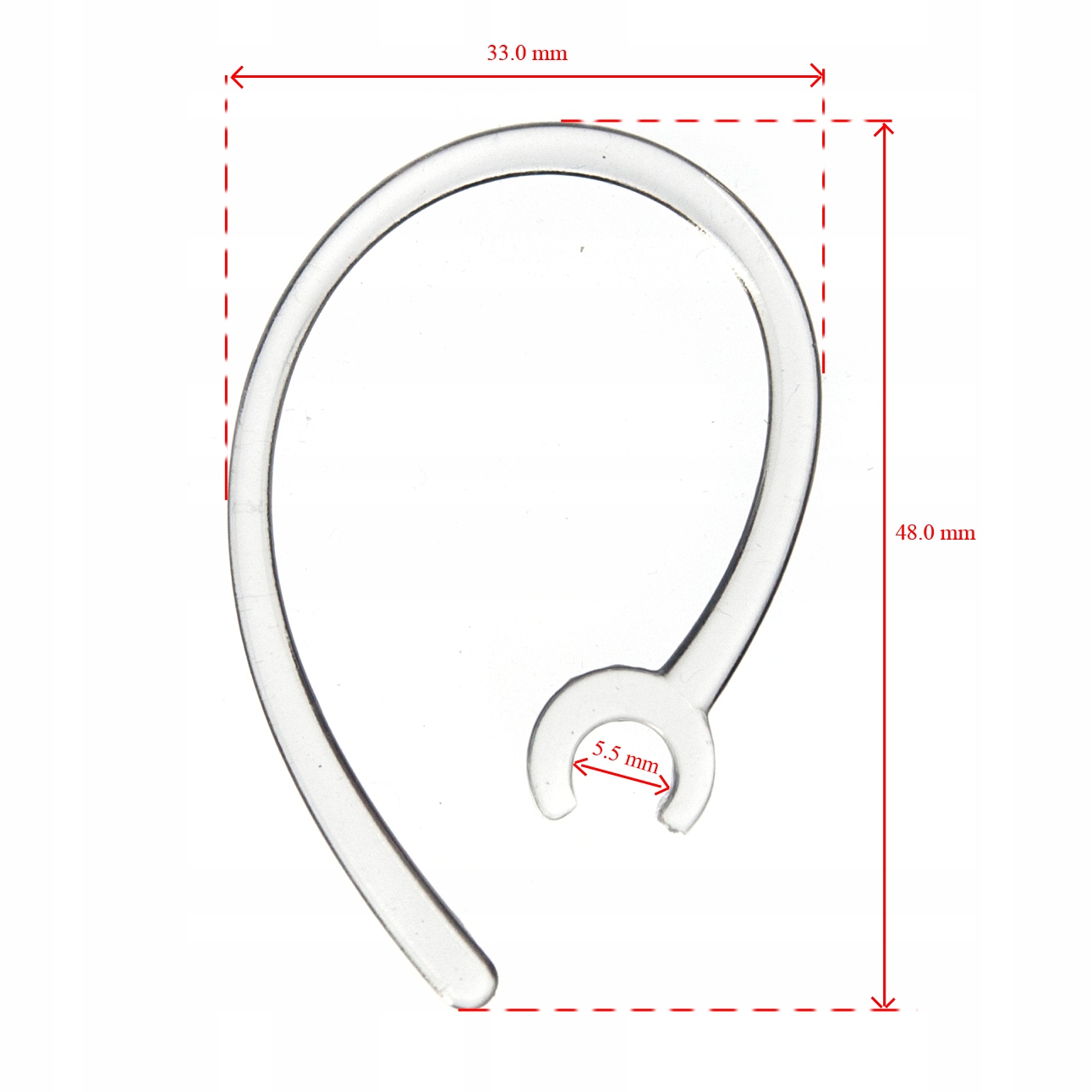 uchwyt pałąk zaczep na ucho 5.5 mm do słuchawki BT EAN (GTIN) 5904238461273