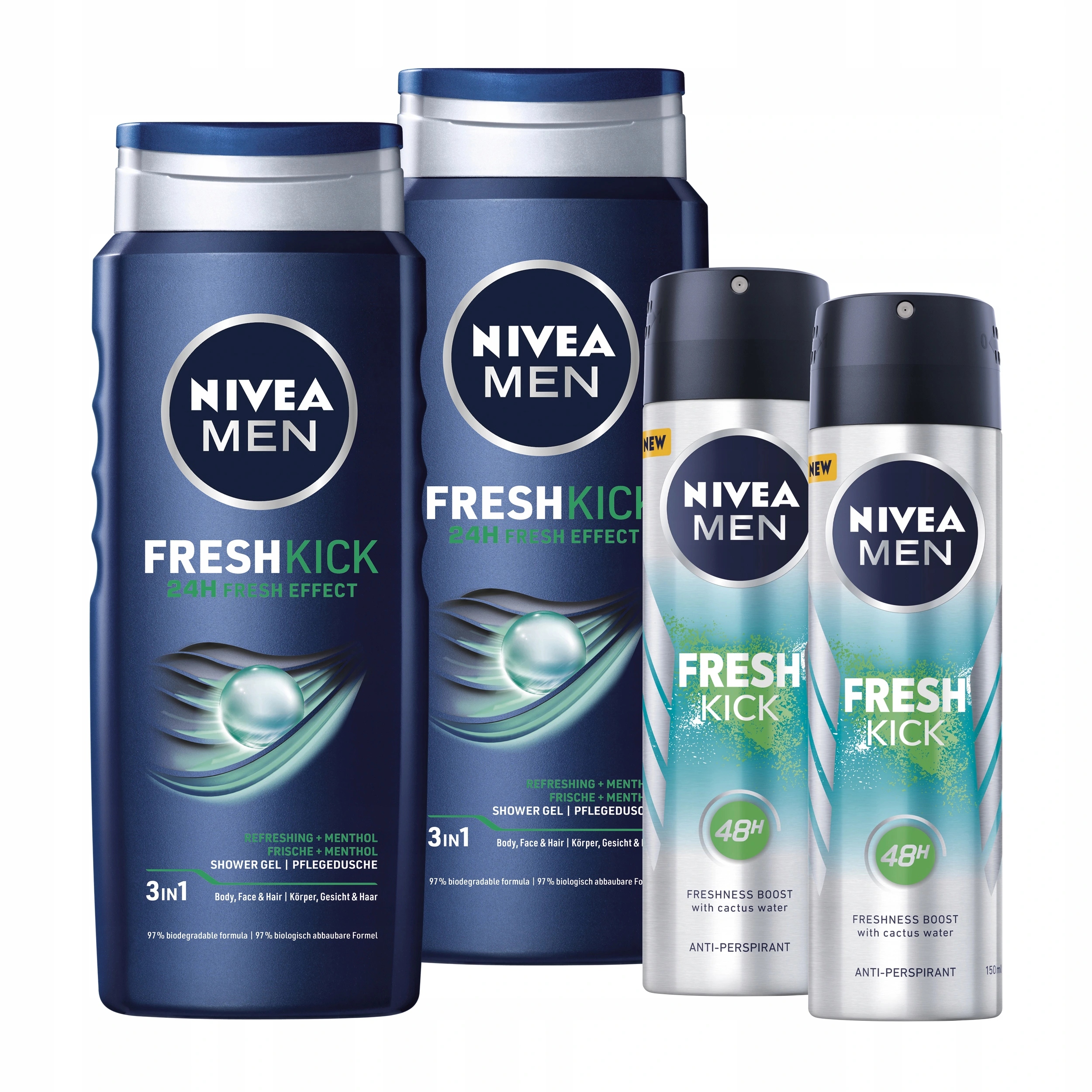 

Nivea Men Fresh Kick Zestaw Żel Antyperspirant