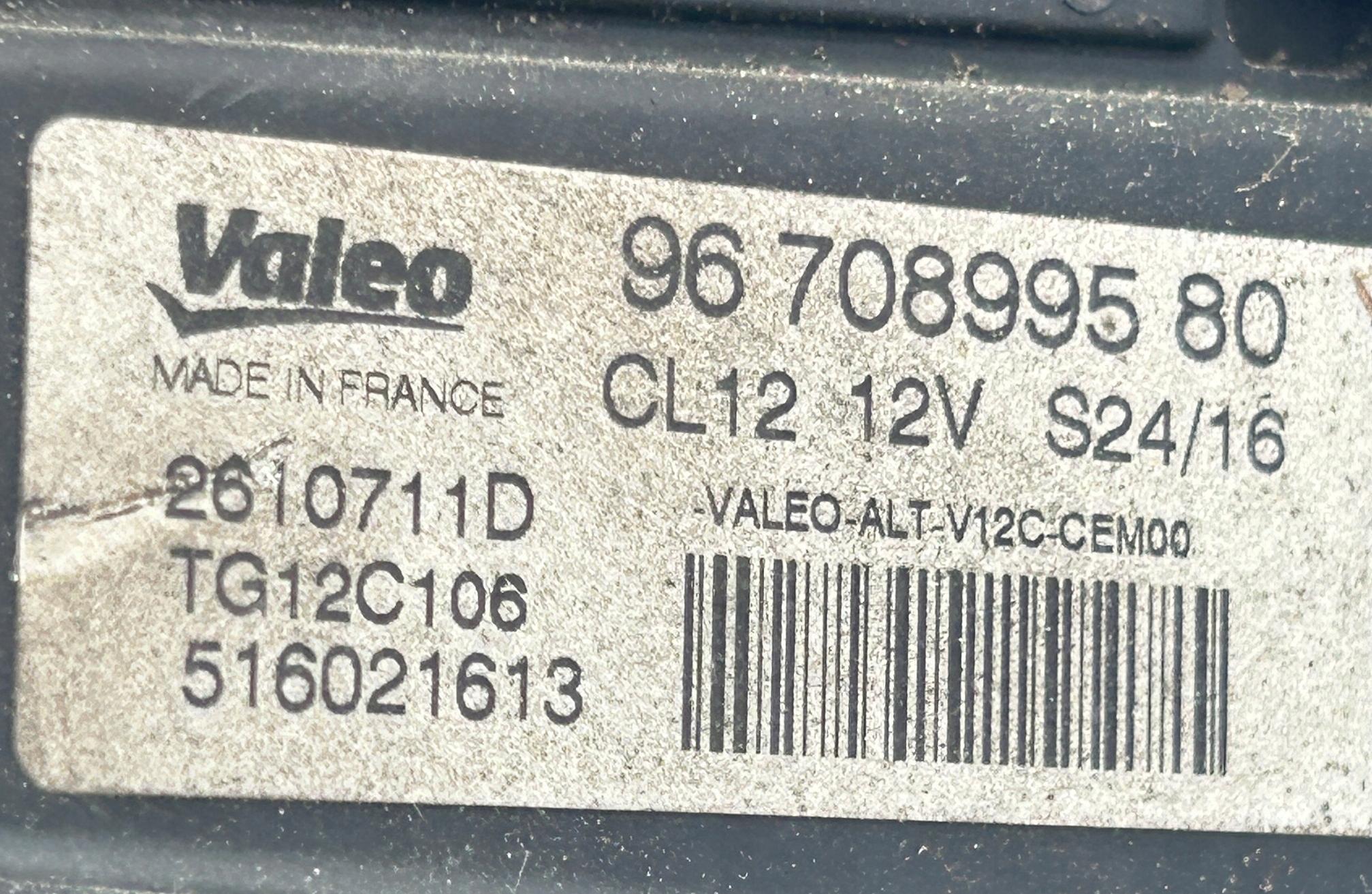 ALTERNATOR PEUGEOT 308 II T9 1.2 THP 9670899580