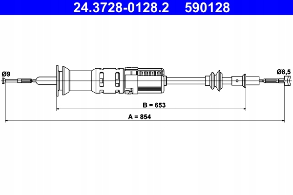 ATE LINKA SPRZĘGŁA VW CADDY 95-03 Producent części ATE