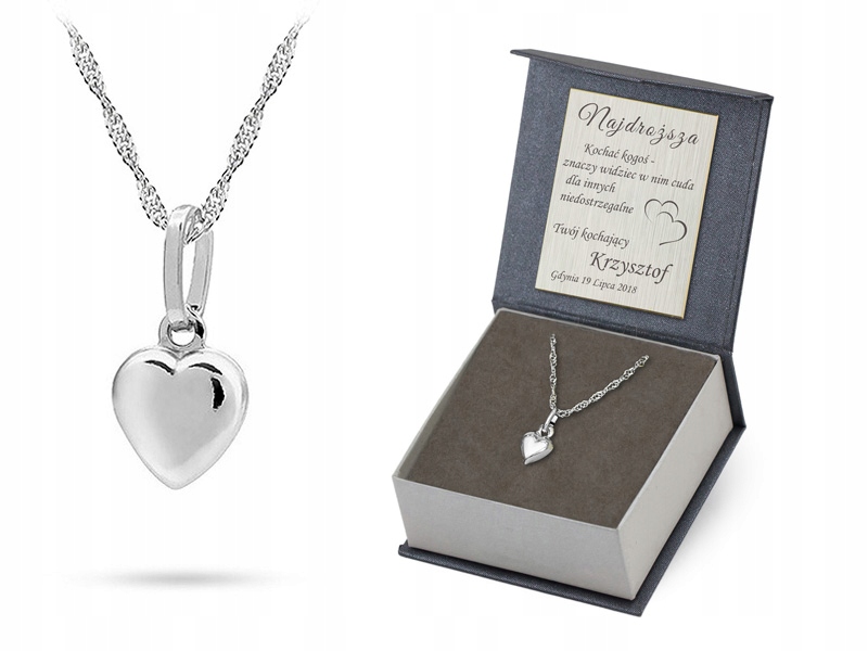 Stříbrný Řetízek S Přívěskem Srdce 925 jako dárek