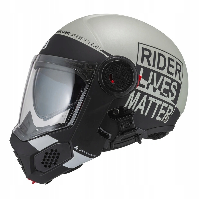 Čeľusťová prilba Nzi Minimod Involt Grey Black Grey Matt šedá čierna Darčeky