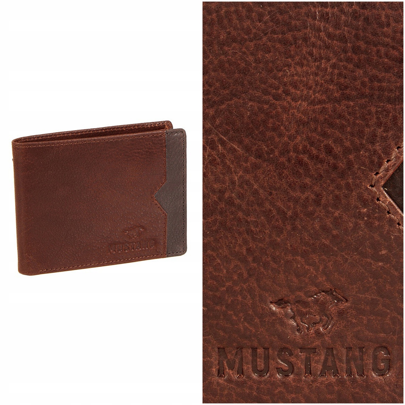 Kožená peněženka Mustang Horizontální Pánská Rfid Módní Elegantní jako Dárek