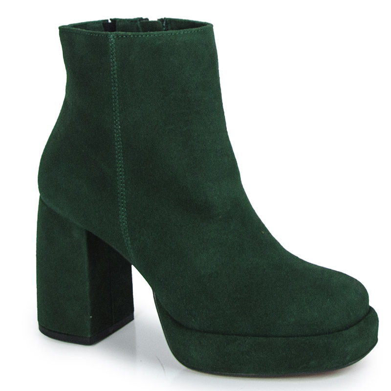 Szydłowski 2880 Kotníkové Boty Sloupek Kůže Nubuk Zelené 39