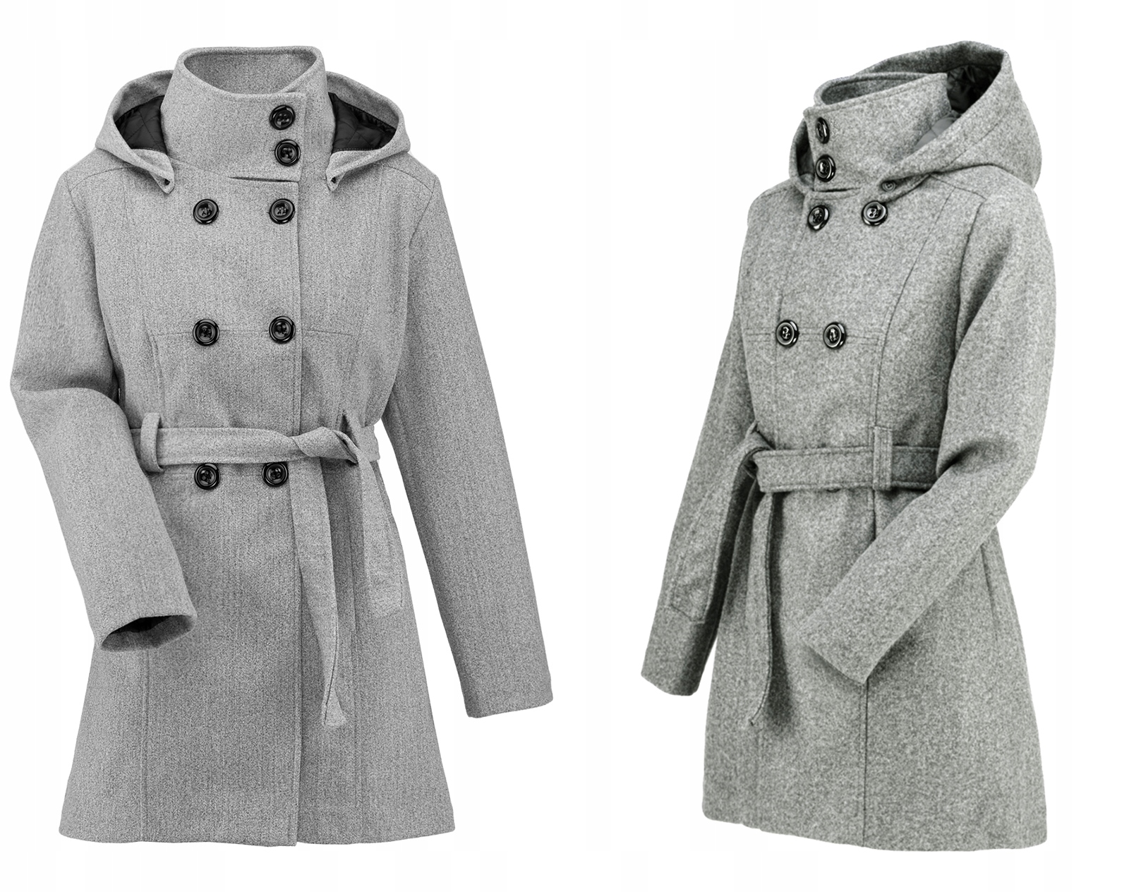 S Páskem Klasický Kabát S KAPUCÍ_BARVY_3XL