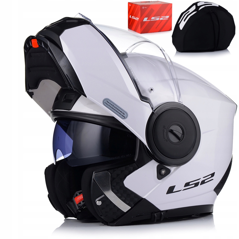 Motocyklová Prilba LS2 FF902 Scope II P/j Čeľusťový Biely Lesk Clona