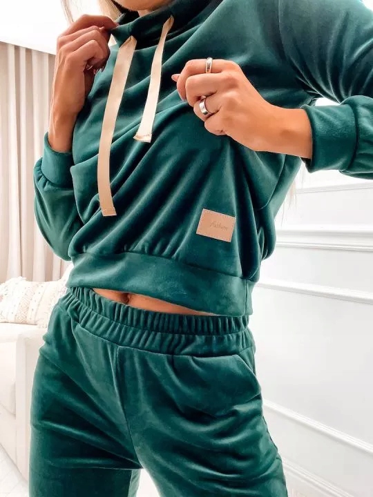 DAMSKI DRES WELUROW ELISE BUTELK ZIELEŃ ROZMIAR XL Rozmiar XL