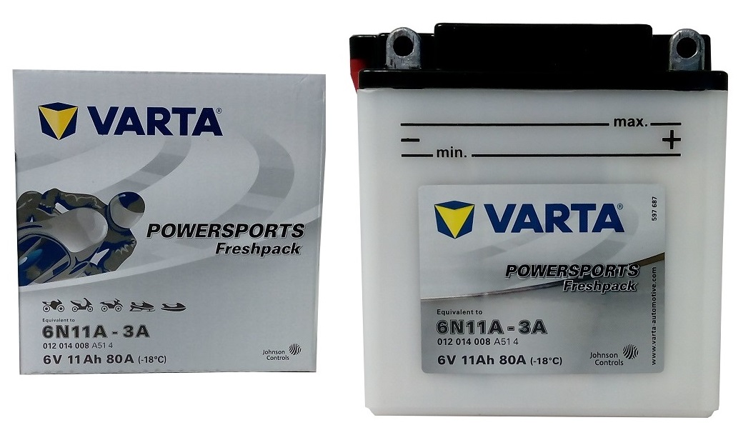 

Akumulator Varta Motocyklowy 6N11A-3A 6V 11Ah 80A
