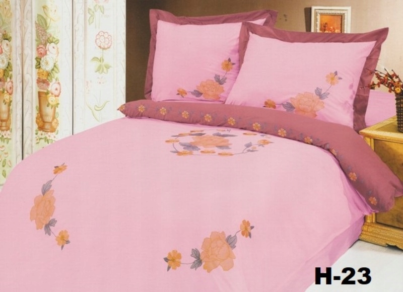 Pościel bawełna 160x200 haftowana przescieradło jaśki