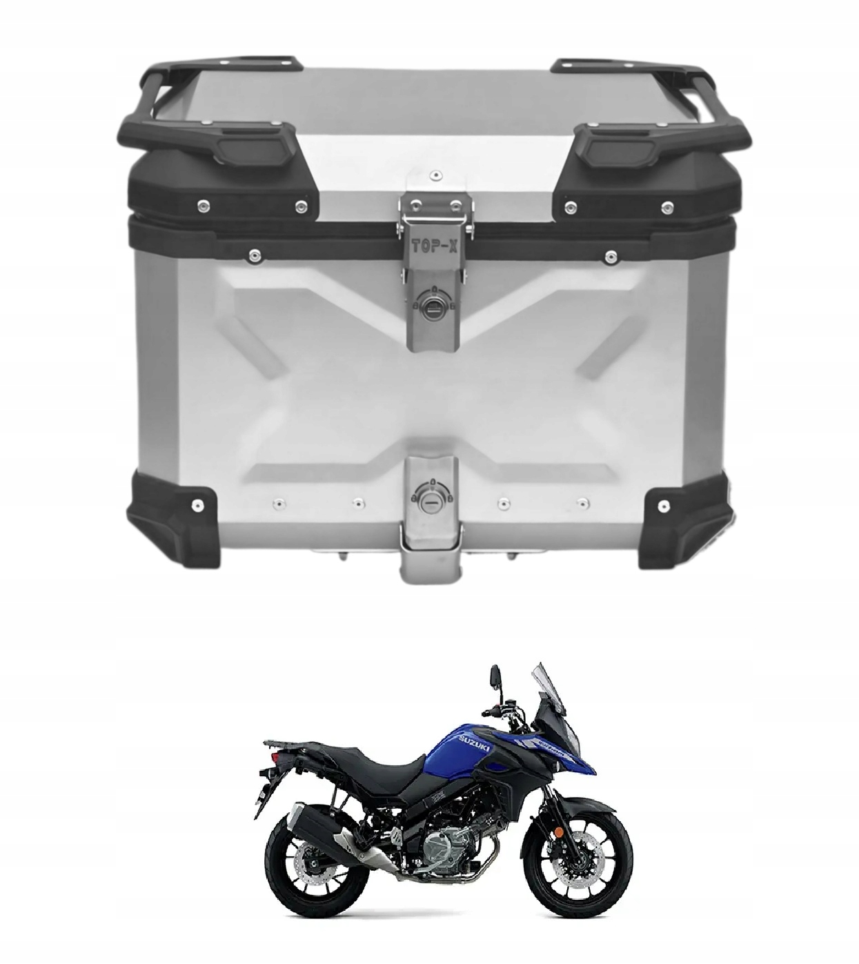 45L centrální motocyklový Kufer Anodovaný Hliníkový Suzuki DL V-Strom 650