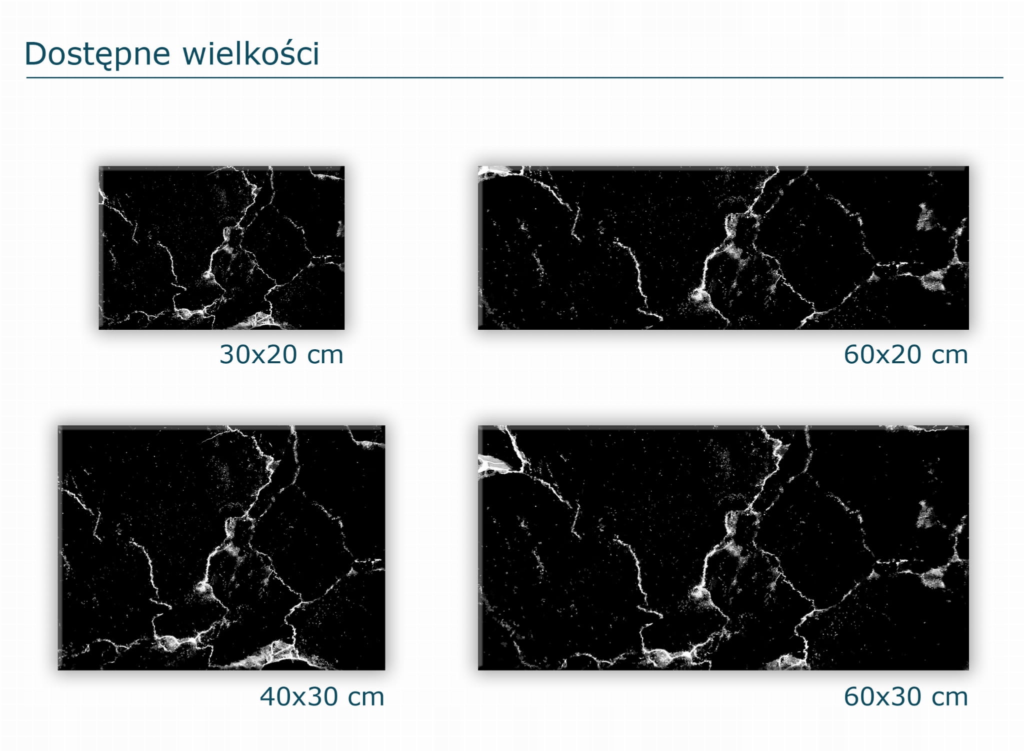 SZKLANA DESKA KUCHENNA 40x30 31b Czarny z popielą Długość 40 cm
