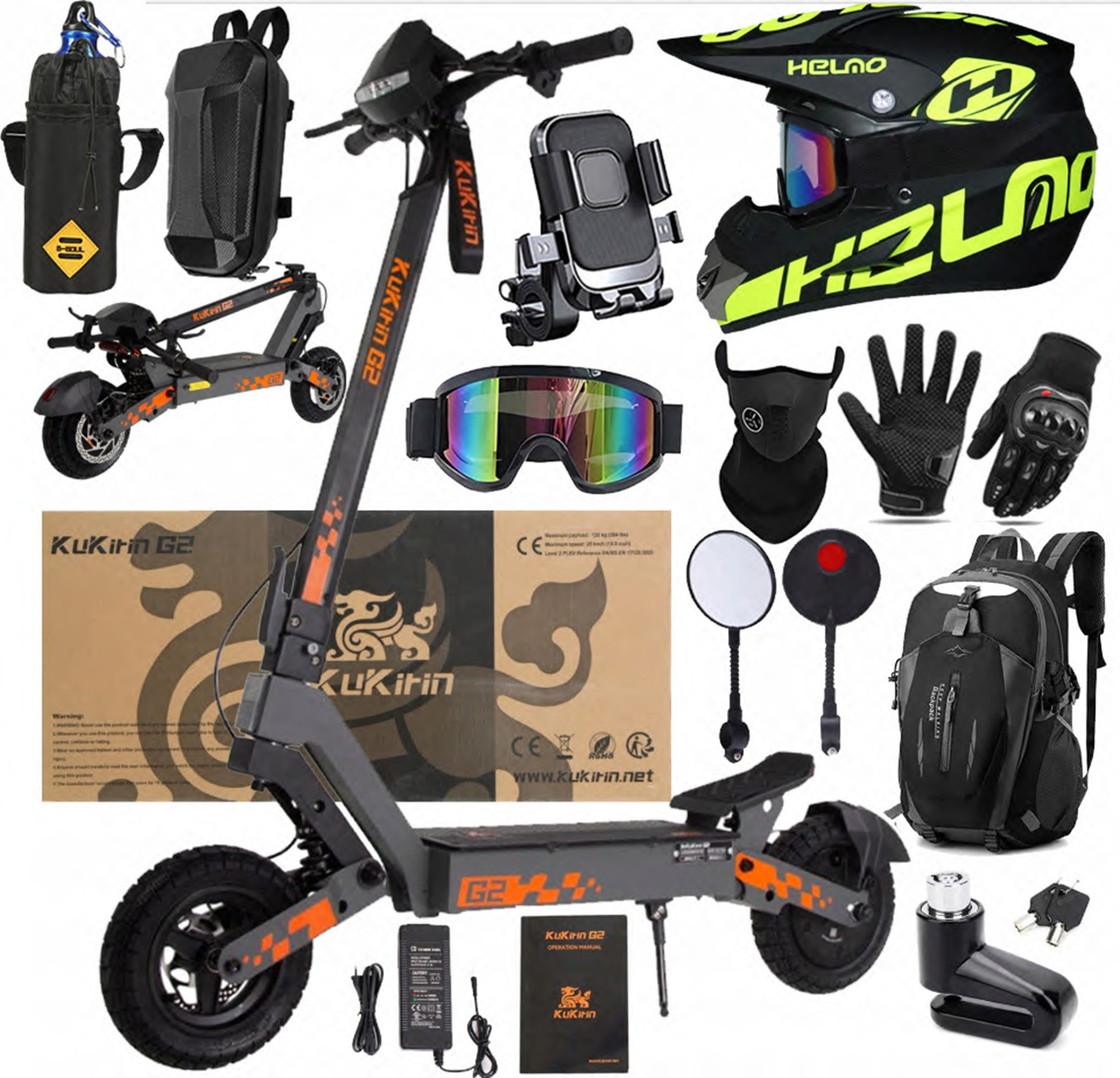 KuKirin G2 Skládací Elektrická Koloběžka 48V 15Ah 1200W 45 km/h Dojezd 55 km dárky