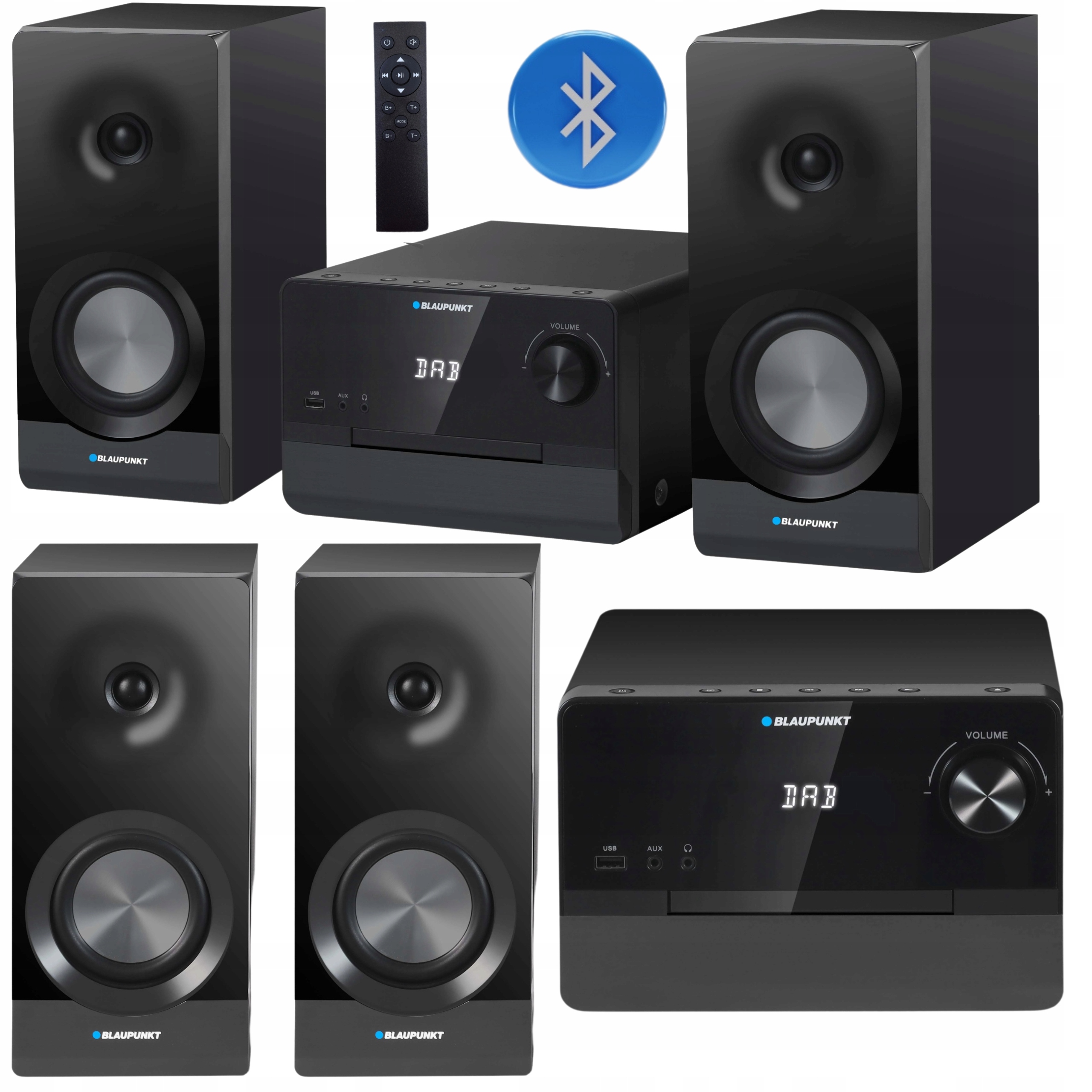 Wieża Stereo Blaupunkt Aux Fm Hdmi Arc Loudness Pilot 100 W Rms Blaupunkt