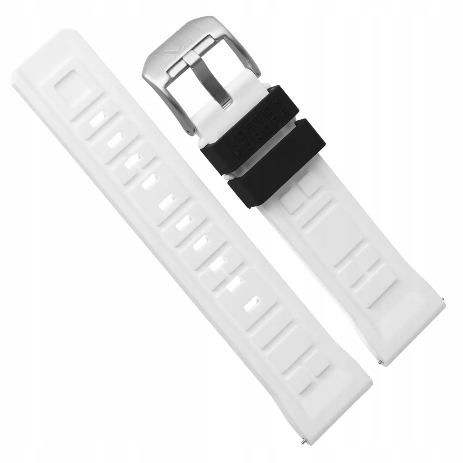 Pásek k hodinkám Vostok Europe 24 mm Řemínek Systema Silikon (A723) bílý s
