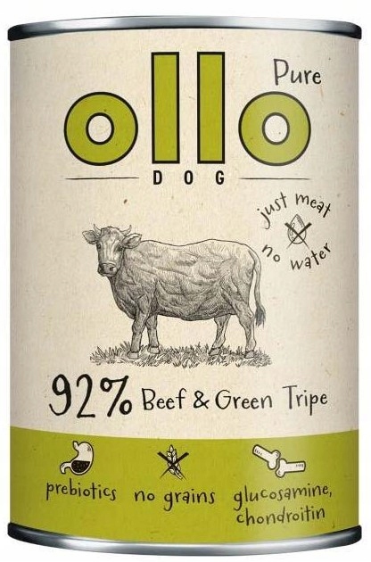 Levně Ollo Pure hovězí zelené dršťky mokré krmivo pro psy 6x850g