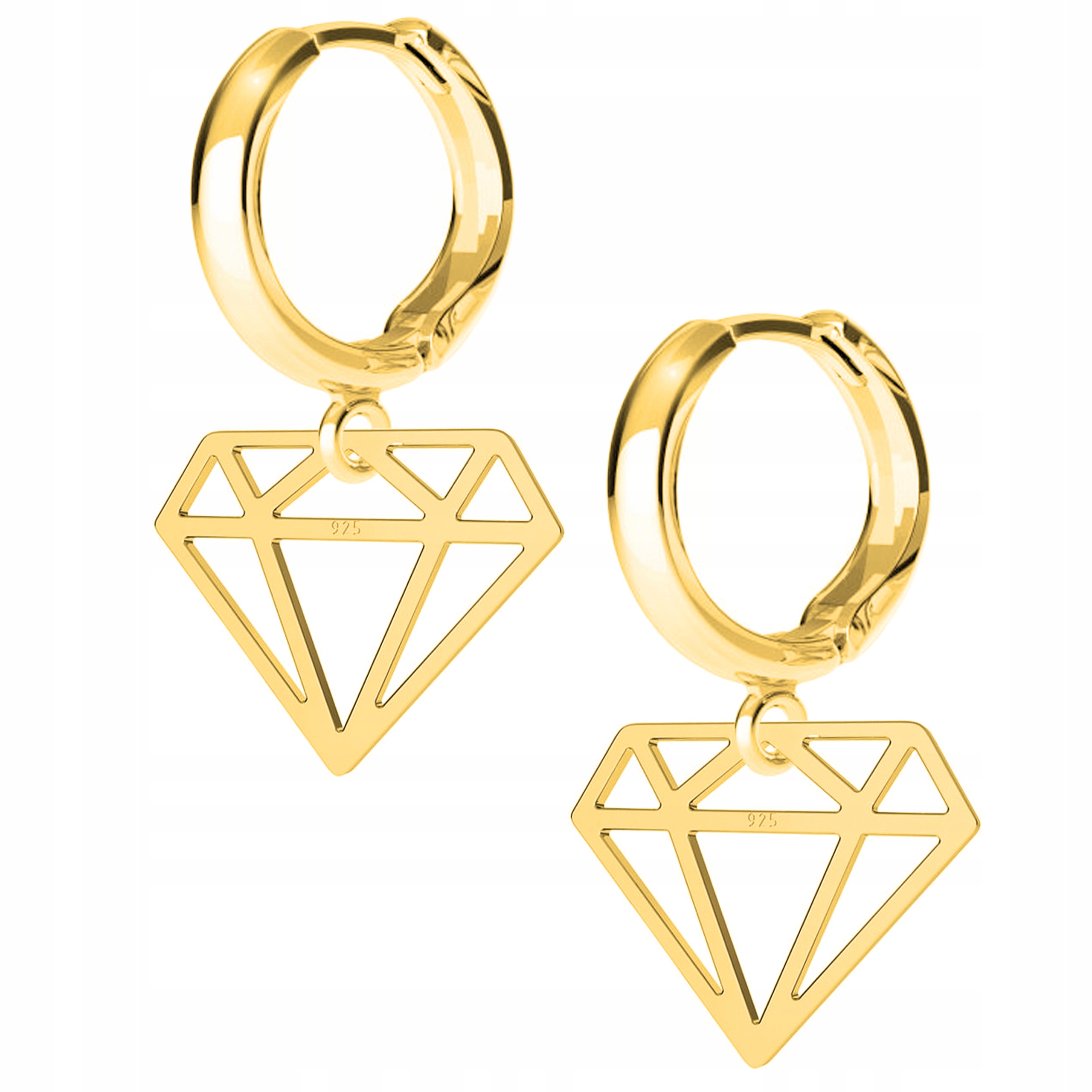 

Kolczyki złote Diament Diamencik 925