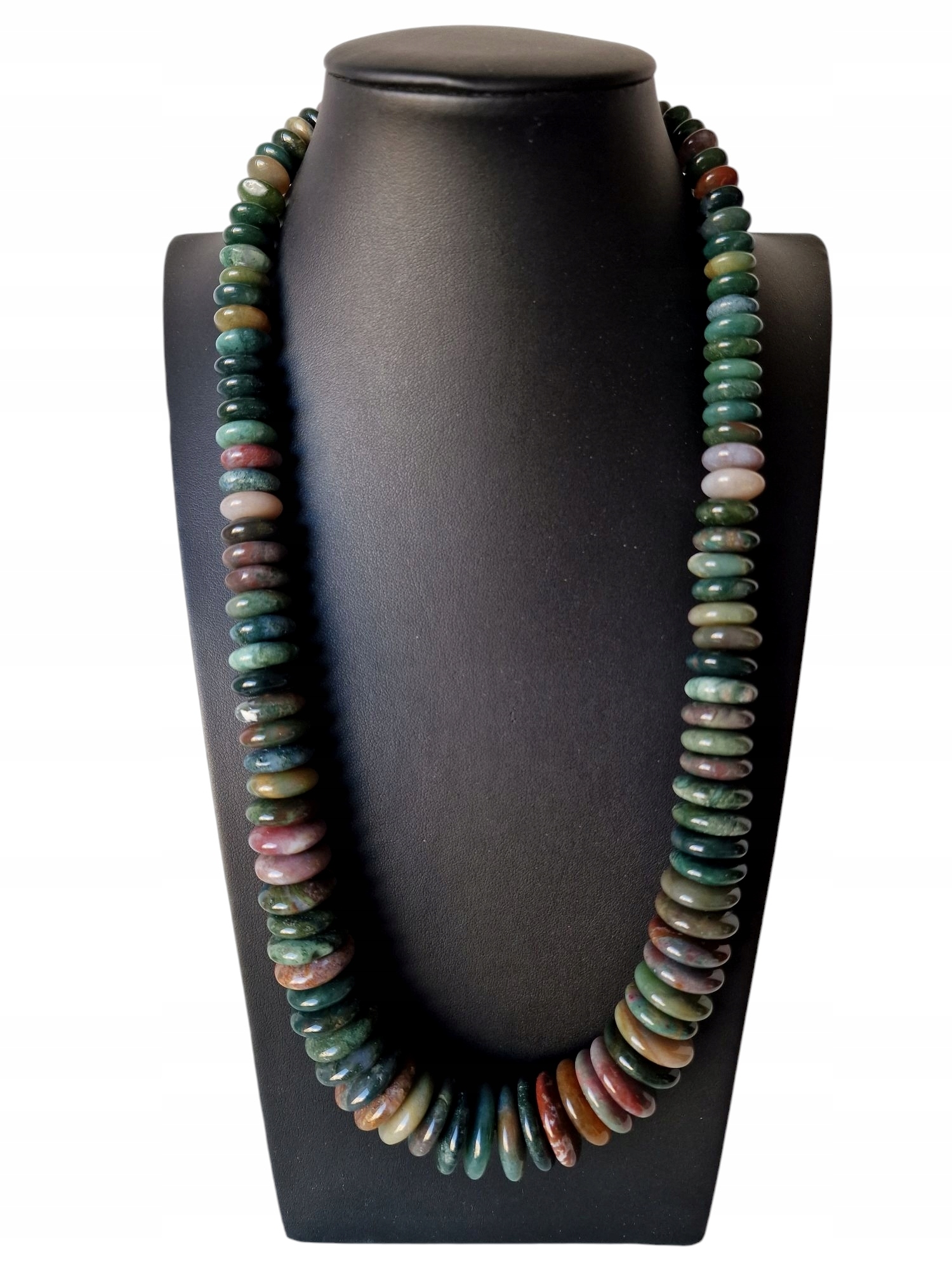 Vintage Achátový Indický Náhrdelník S Esenciálním Kamenem Dobrá Aura XL