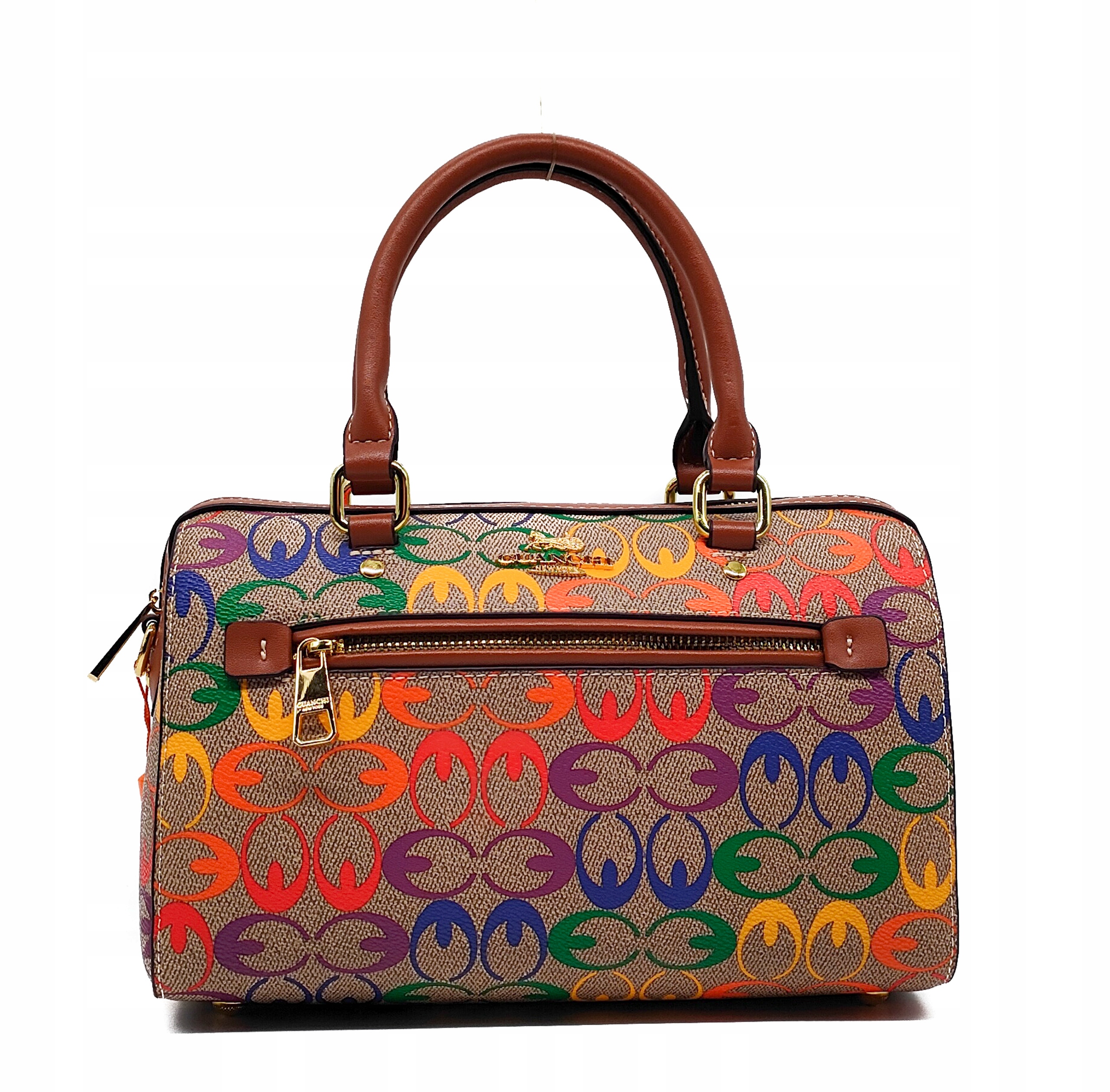Kabelka kufřík crossbody Guanchi hnědá duhová