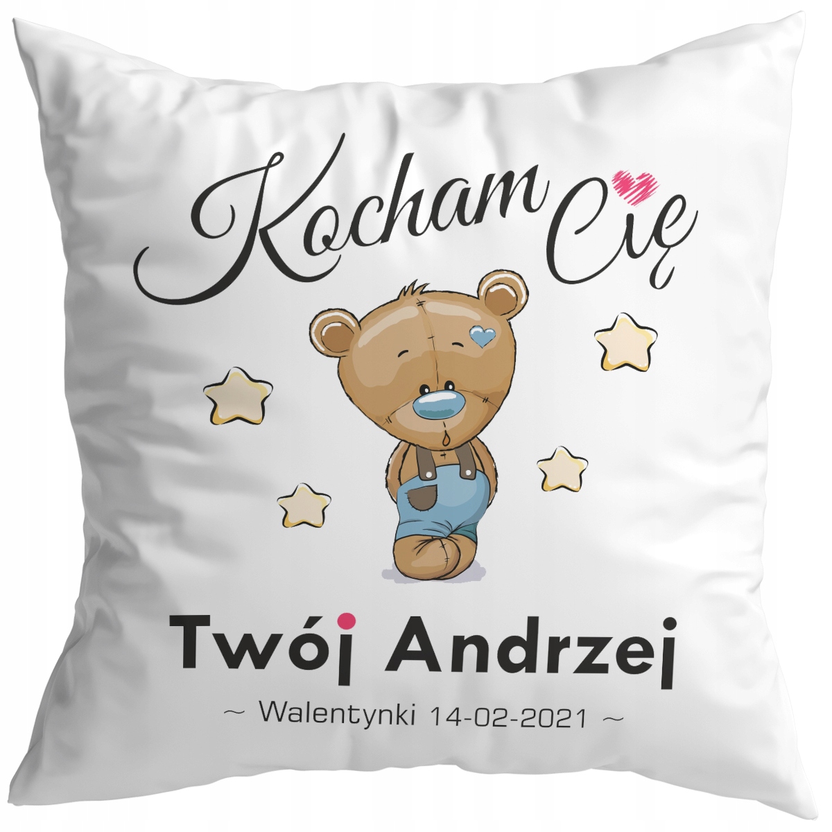 PODUSZKA LOVE Z NADRUKIEM PREZENT NA WALENTYNKI