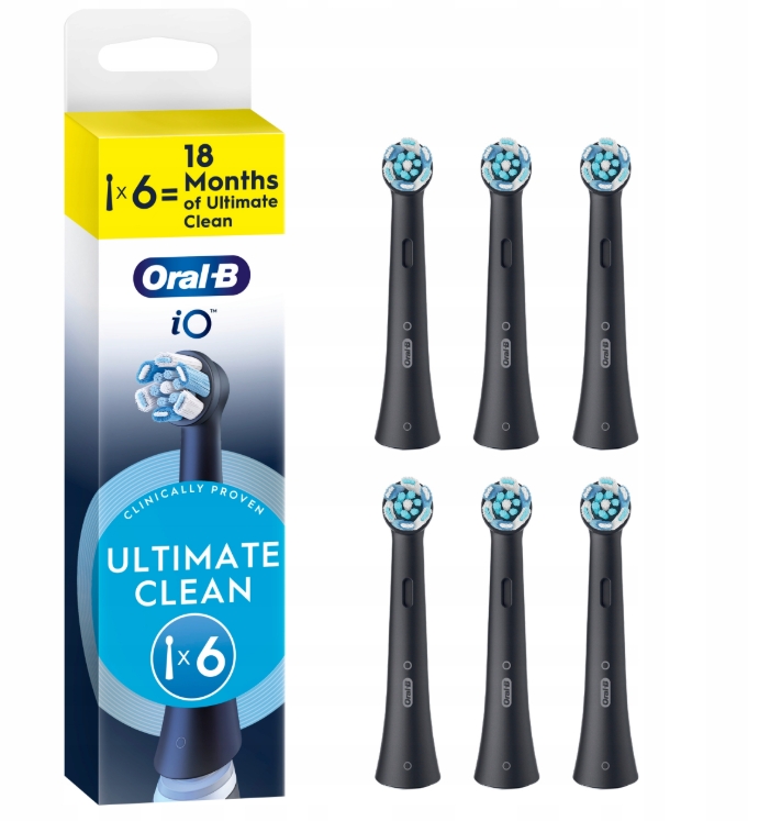 Końcówki do szczoteczki Oral-B iO Ultimate Clean Black 6 sztuk
