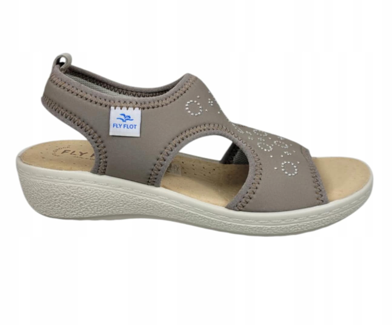 Fly Flot Dámské Textilní Sandály Plochý Podpatek 55 H76 Le Béžové vel.41