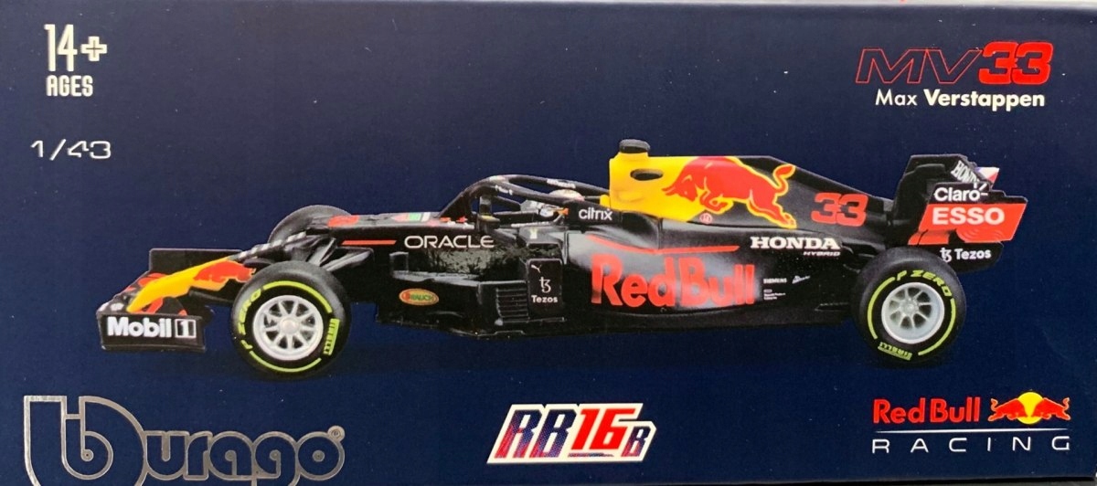 Přilba RB16b F1 RedBull 2021 Verstappen BBurago 1:43