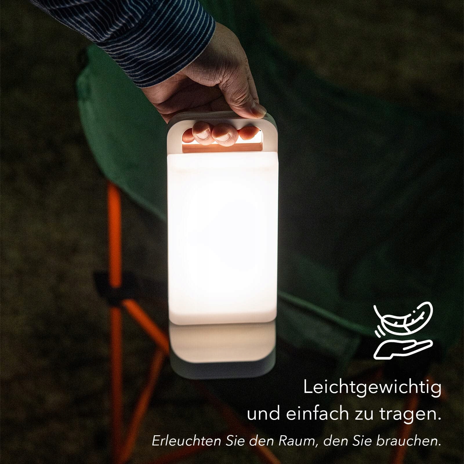 LEPWINGS Lampa LED Solarna Dimmowalna Dotykowa 4400mAh Wodoodporna IPX4 — miniatura 5