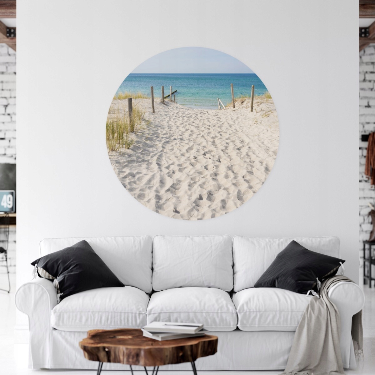 

Fototapeta w Kole Droga Na Plażę Morze 3D 100x100