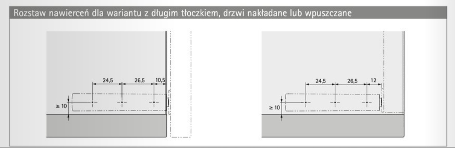 OTWIERANIE BEZUCHWYTOWE, MAGNET PTO S37, DŁUGI TŁOCZEK, ZAWIASY BEZ DOCIĄGU Marka Hettich