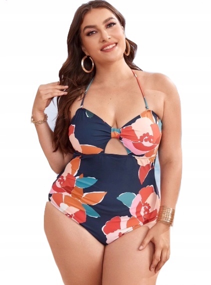 

Strój Kąpielowy Jednoczęściowy Plus Size Kwiat XXL