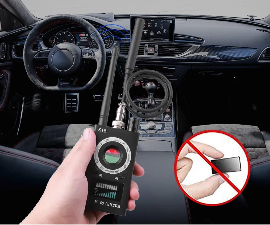 WYKRYWACZ DETEKTOR UKRYTYCH PODSŁUCHÓW LOKALIZATORÓW GPS LTE KAMER WIFI GSM Model K18