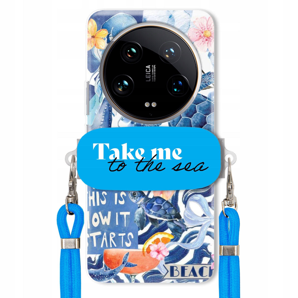 Pouzdro pro Xiaomi 14 Ultra Premium Vodítko modré Držák Take Me To The Sea