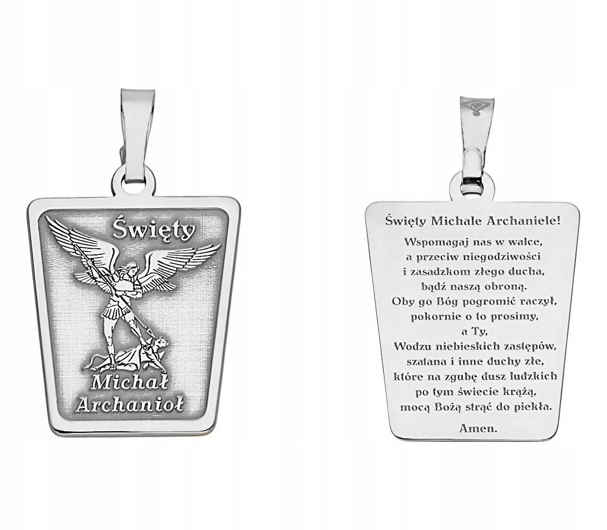 Stříbrný medailon Ag 925 rhodiovaný Michael Archanděl MDC014R