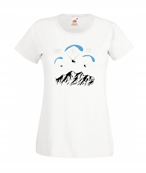 

S Koszulka Damska Latanie Born To Fly Spadochron