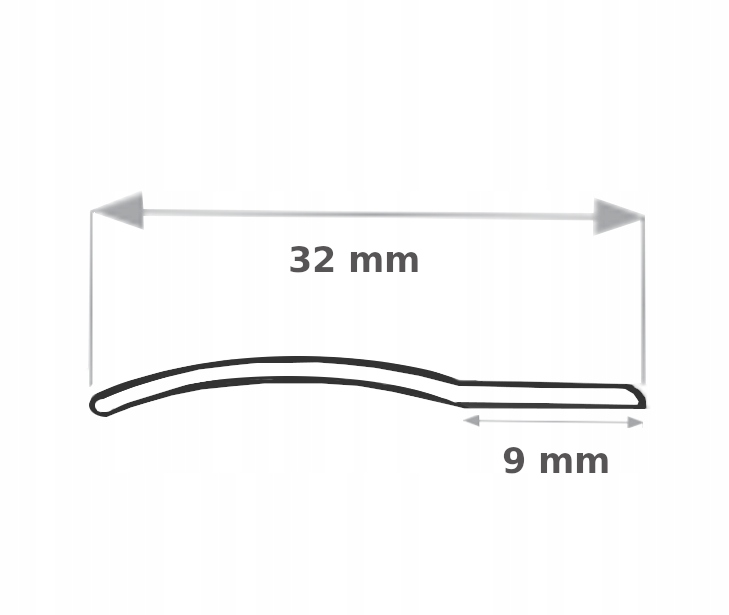 PROWADNICE PŁASKIE DO ROLET LISTWY PCV 150CM-2 SZT Długość 150 cm