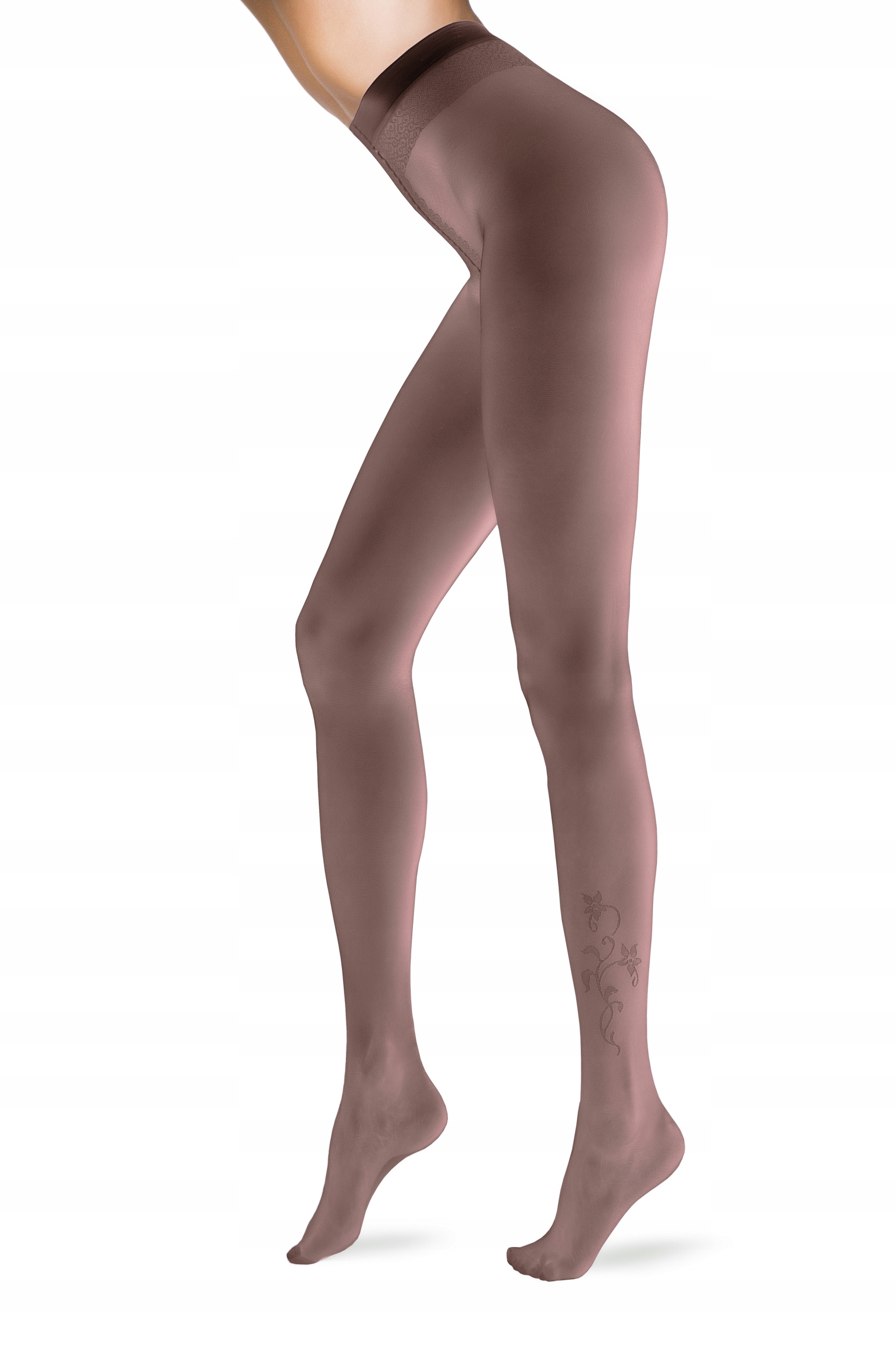 

Cienkie rajstopy z kwiatowym wzorem Nice Lycra
