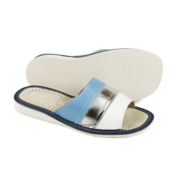 KAPCIE DAMSKIE PANTOFLE KLAPKI SKÓRZANA WKŁADKA Rozmiar 40