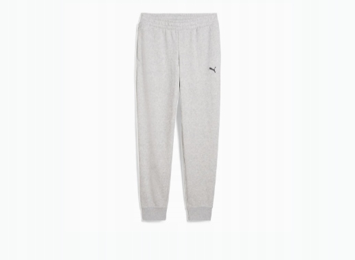 Dámské kalhoty Puma bavlněné se stahovací šňůrkou, šedé, teplákové, 683284 04 vel. L