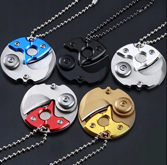 OKRĄGŁY NÓŻ PAZUR DO SAMOOBRONY BRELOK METAL EDC Marka EDC