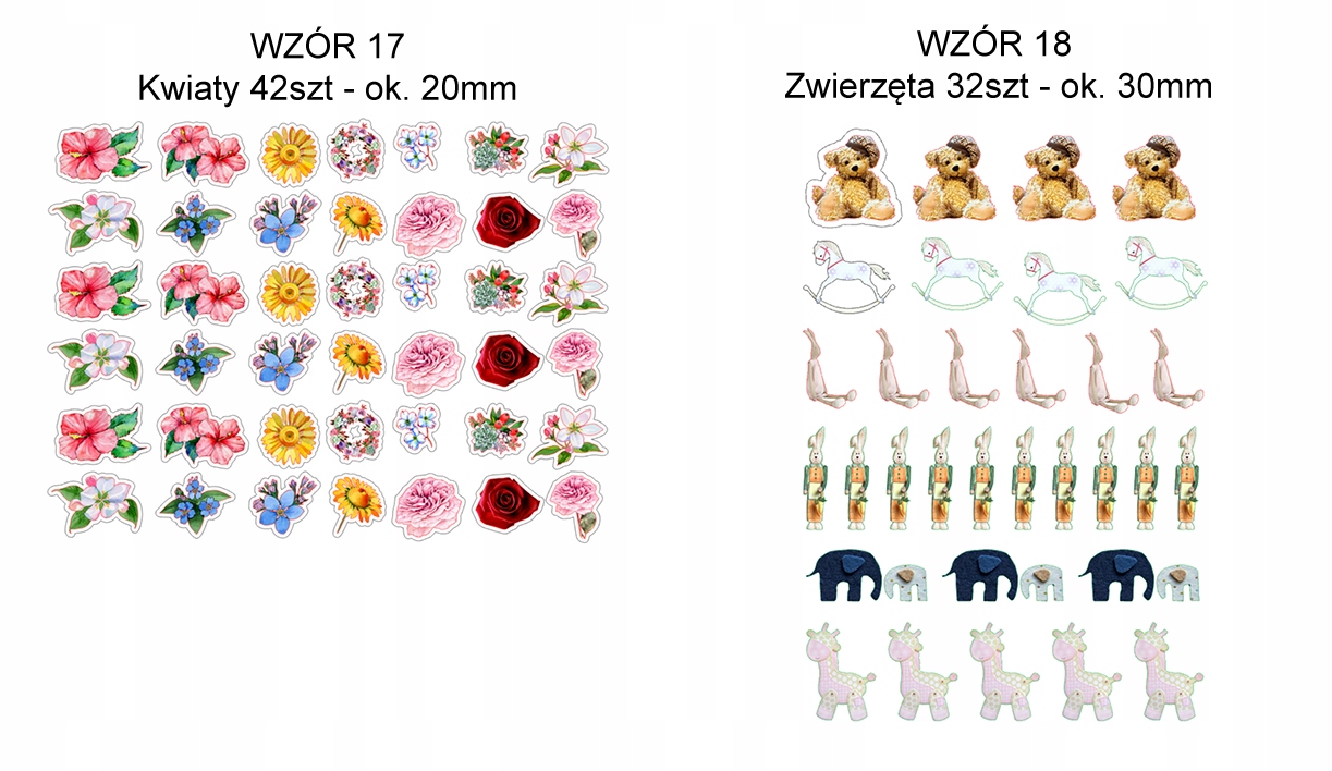 NAKLEJKI motywacyjne 70szt-18mm PSIE ŁAPKI Liczba sztuk w zestawie 70 szt.