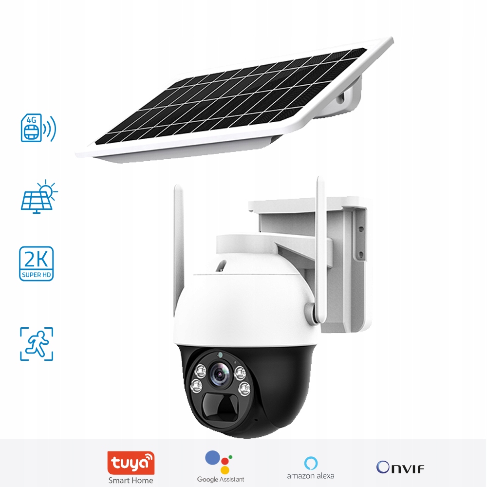 Kamera Solarna Obrotowa Sim 4G Lte, Aplikacja