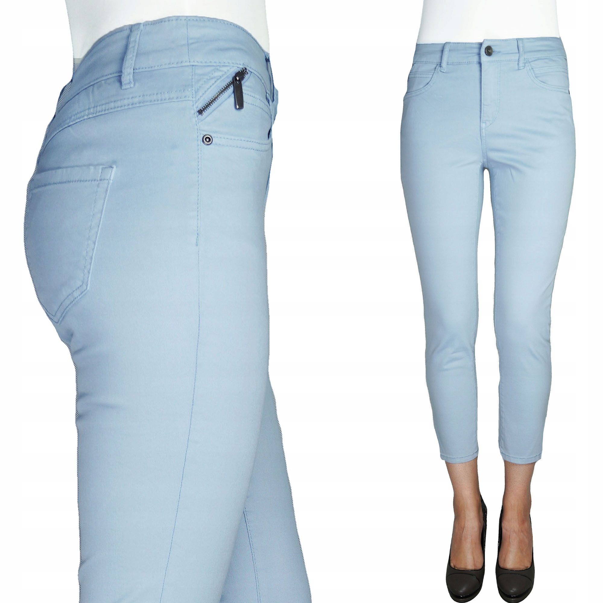 

C&a Błękitne Spodnie Jeansy Rurki Xs 34
