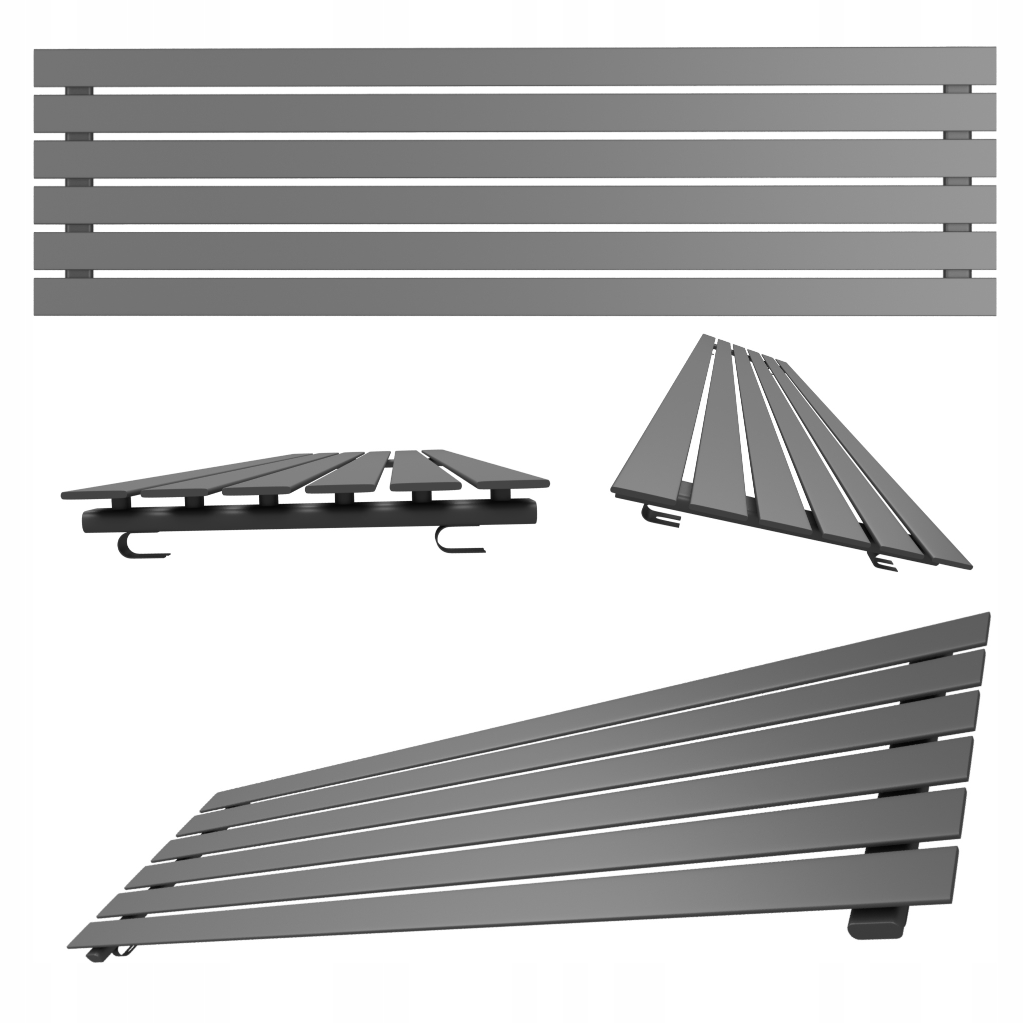 Pokojový radiátor úrovně Belloslim 45x120 antracit
