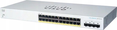 Cisco switch CBS220-24FP-4G (24xGbE, 4xSFP, 24xPoE+, 382W) Refresh…