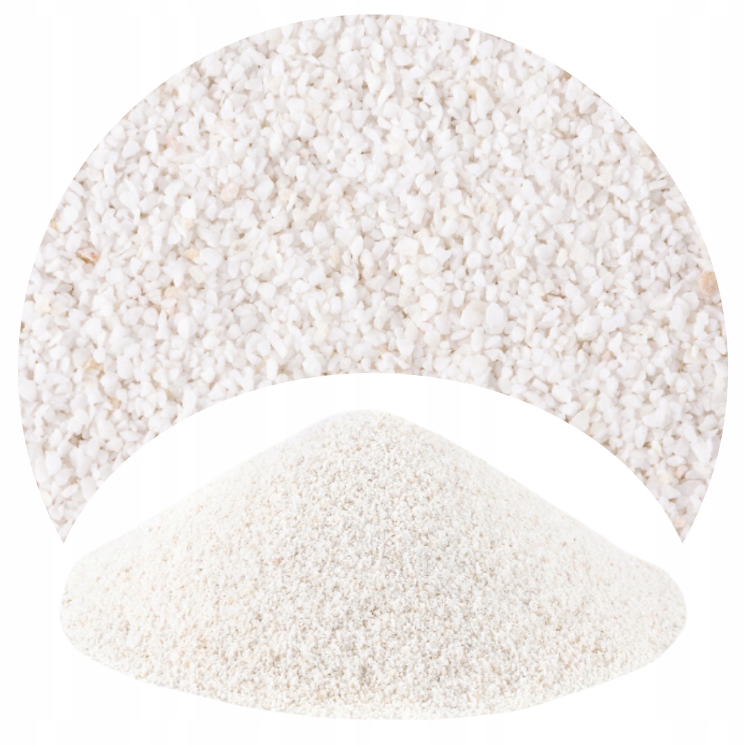 Sněhově bílý dolomitový písek pro akvárium Malawi Tanganika 0,5-1 mm 24 kg