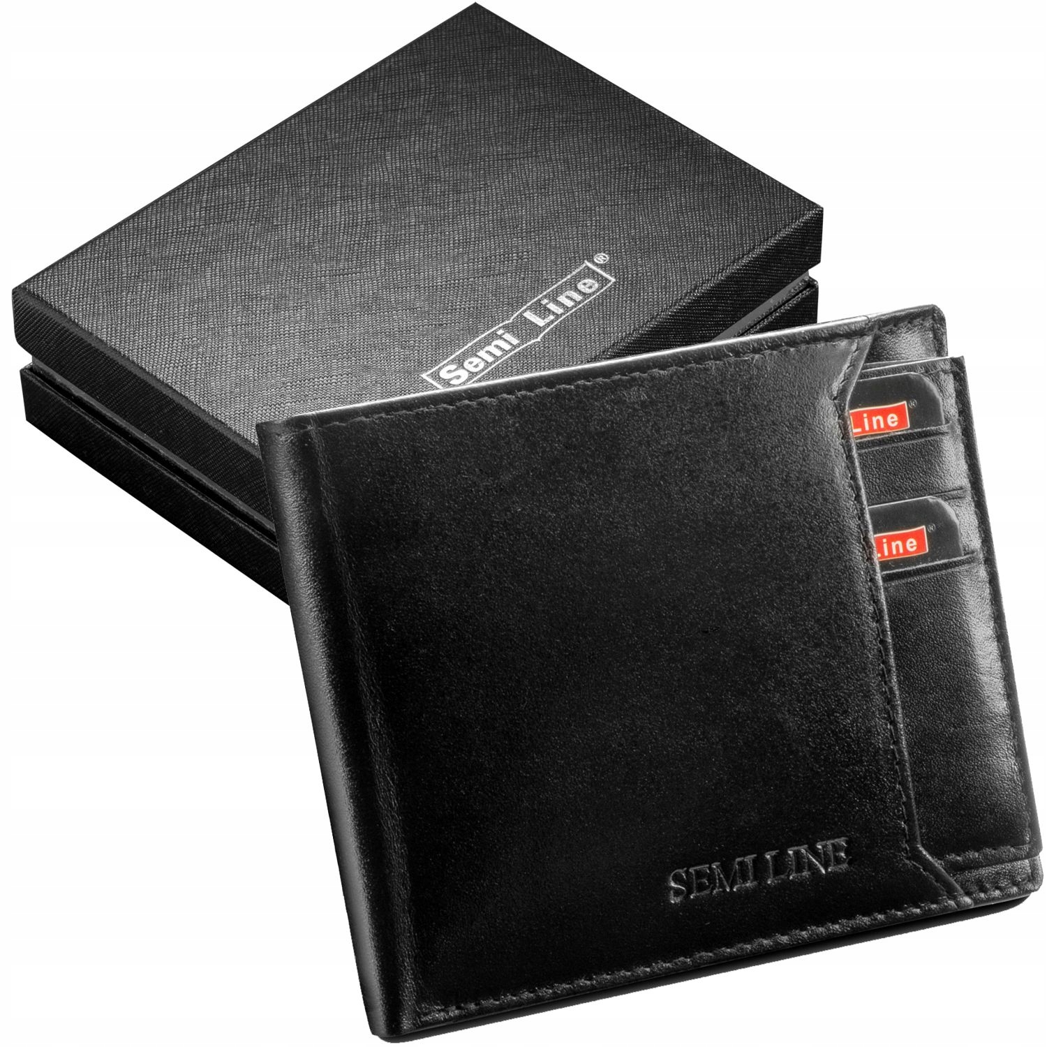 

Portfel Męski Skórzany - Mały - Rfid - Czarny