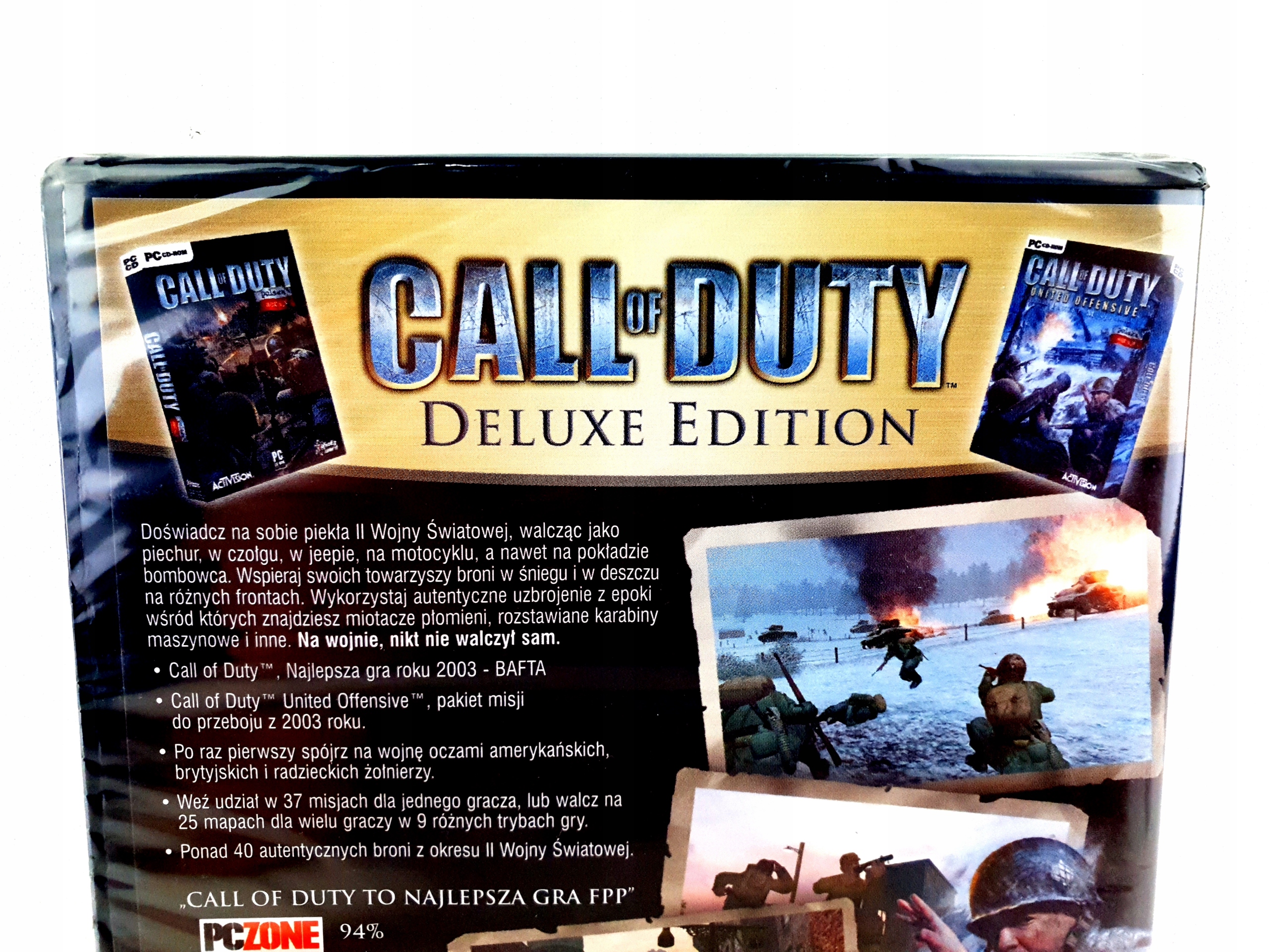 NOWA CALL OF DUTY 1 I + DODATEK DELUXE EDITION PC PL Producent .dat